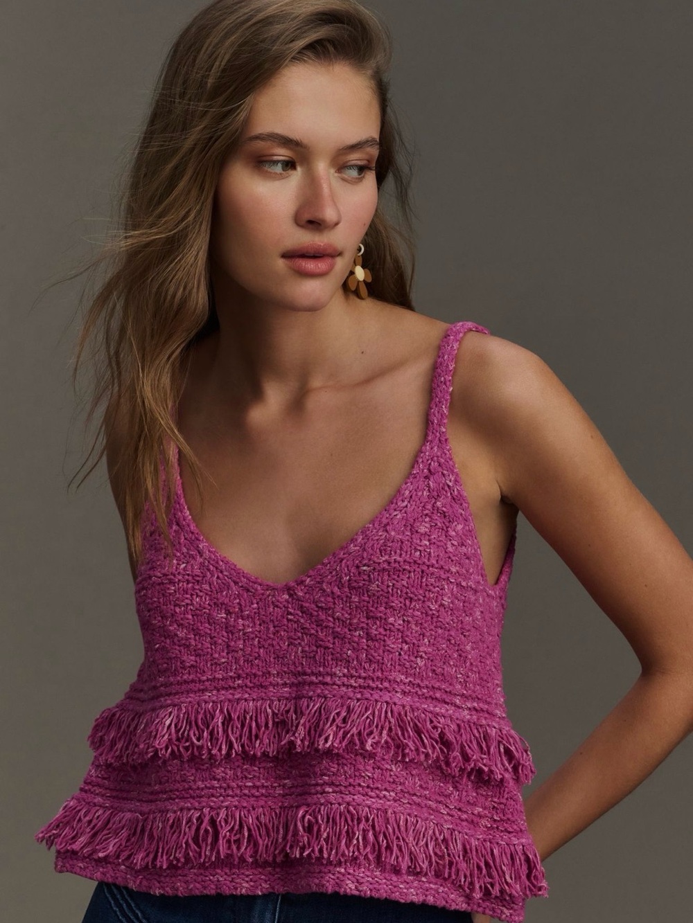 Pilcro for Anthropologie Stitch-work Baby Sweater Tank